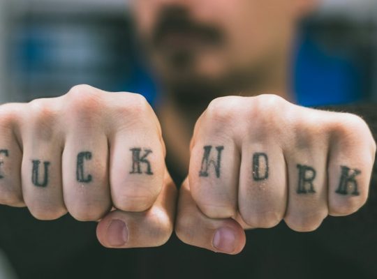 Tattoo on my colleague hands